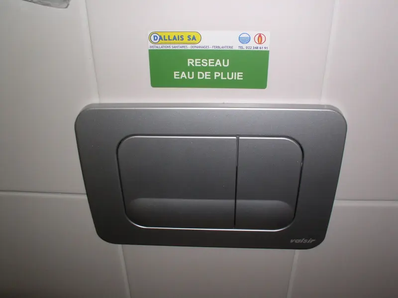 Réseau d'eau de pluie pour les WC, Canton de Genève